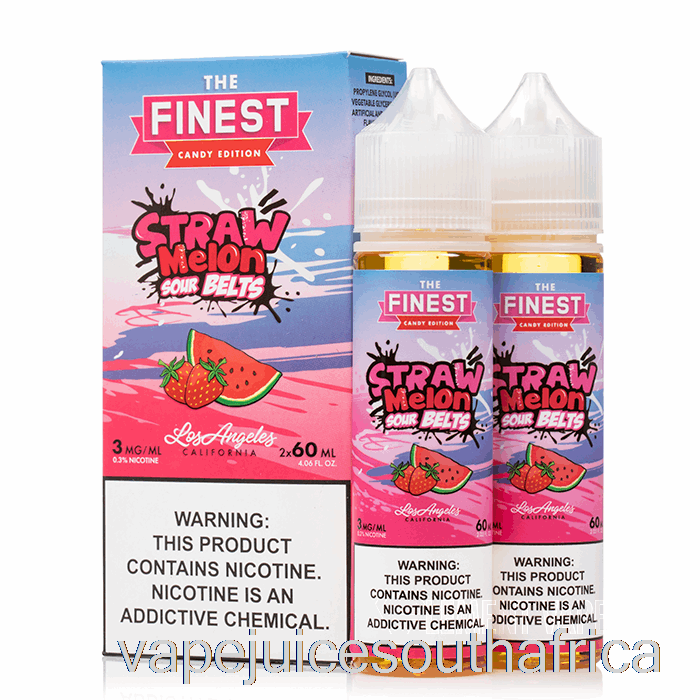Vape Juice South Africa Straw Melon Sour Belts - The Finest Candy Edition - 120Ml 6Mg